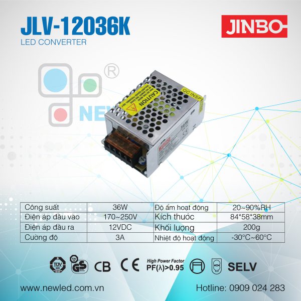 Nguồn Jinbo Tổ ong 36W