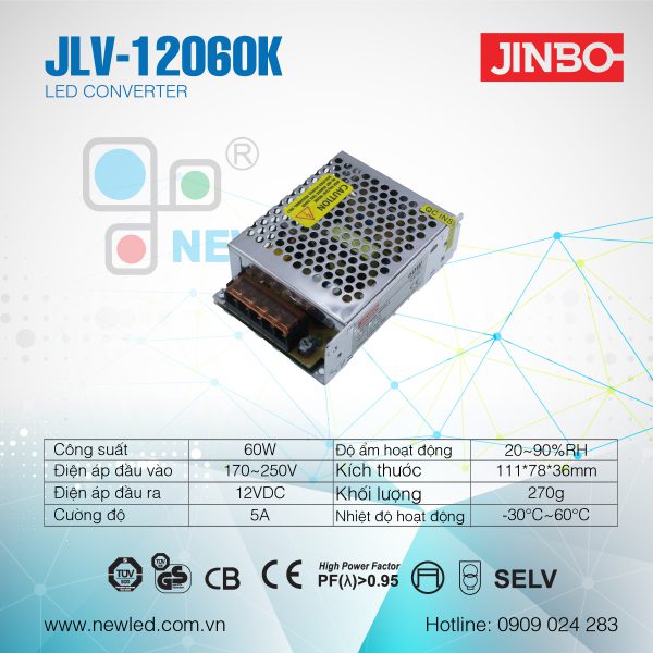 Nguồn Jinbo Tổ ong 60W