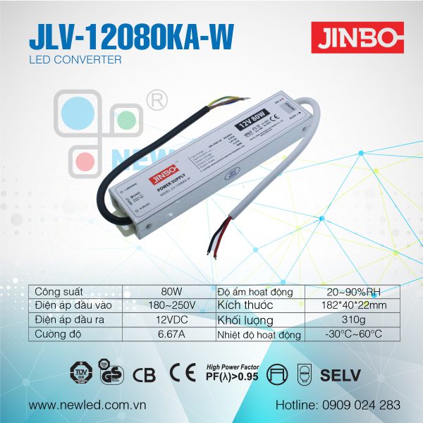 Nguồn Jinbo chống nước 80W