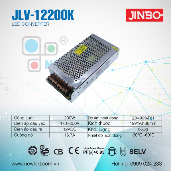 Nguồn Jinbo Tổ ong 200W