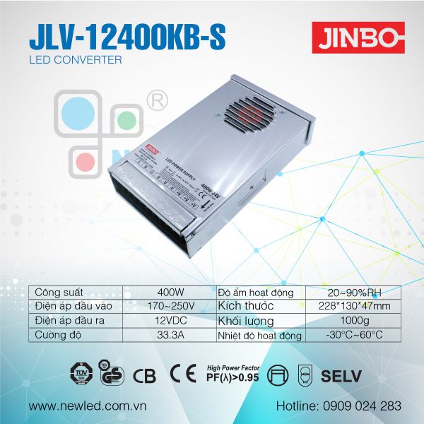 Nguồn Jinbo chống mưa 400W