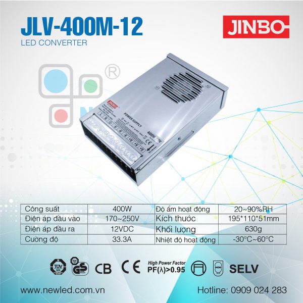 Nguồn Jinbo chống mưa 400W