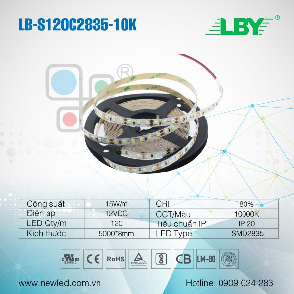 LED dây LBY 120LED/m LB-S120C2835Z-10K