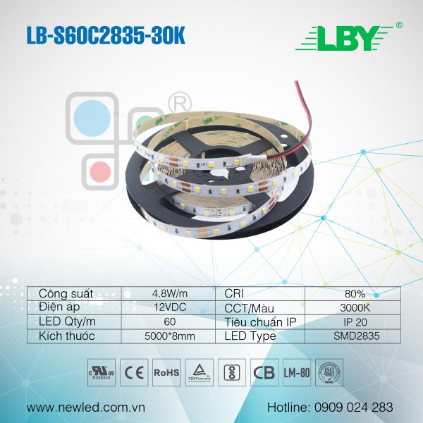 LED dây LBY 60LED/m LB-S60C2835-30K