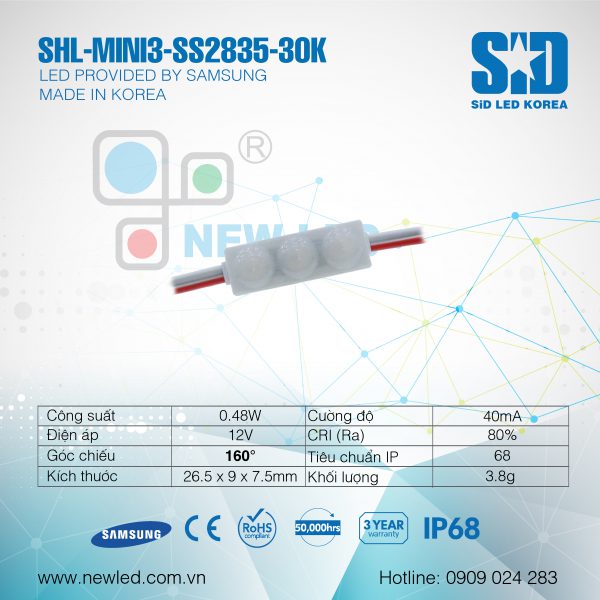 LED Hàn Quốc SiD MINI Samsung màu 30K