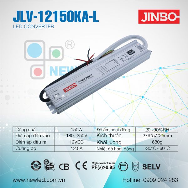 Nguồn Jinbo Chống nước 150W JLV-12150KA-L