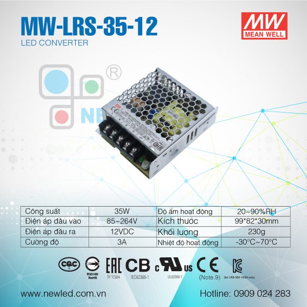 Nguồn Mean Well 35W MW-LRS-35-12